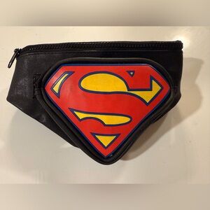 Superman Emblem Black Belt Bag